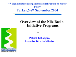Nile Basin Initiative - California Institute for Water