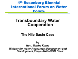 Nile Basin Initiative - California Institute for Water