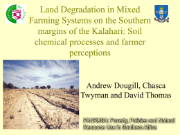 Land Degradation in Mixed Farming Systems on the Southern