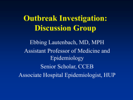 Outbreak Investigation - Department of Health Home