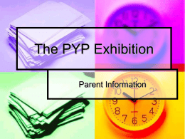 The PYP Exhibition - Ada Merritt K