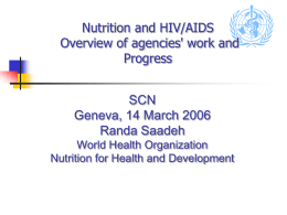 Consultation on Nutrition and HIV/AIDS in Africa