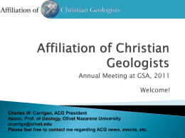 Affiliation of Christian Geologists