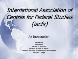 IACFS - Forum of Federations