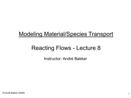 Modeling Material/Species Transport