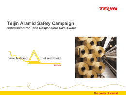 Veiligheidscampagne Teijin Aramid inzending Responsible