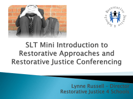 Responsibilities and Rights - Restorative Justice 4 Schools