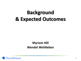 Background & Expected Outcomes