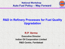 Hydrocarbon Fuel Technologies – Indian Overview