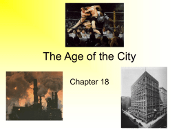 The Age of the City - Thompson's History Class