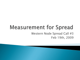 Call #3 Measurement For Spread