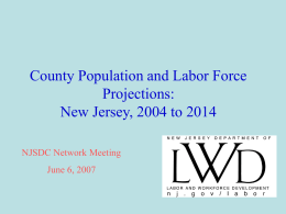 Population and Labor Force Projections for New Jersey