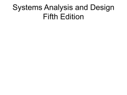 Systems Analysis and Design Fifth Edition