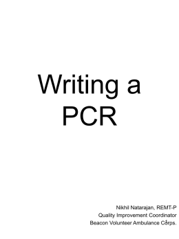 Writing a PCR
