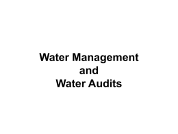 Water Management and Water Audits