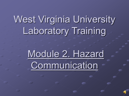 Health Sciences Center Laboratory Training Module 2