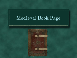Medieval Book Page - Career Center Construction Technology