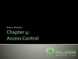 Chapter 4: Access Control