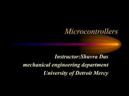 Microcomputers - University of Detroit Mercy