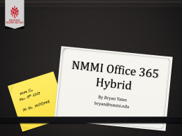 NMMI Office 365 Hybrid