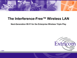 The Extricom Interference