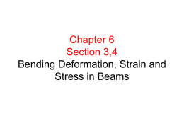 Chapter 6 Section 3,4 Bending Deformation, Strain and