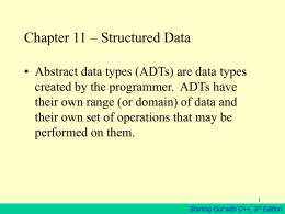 Chapter 11 – Structured Data