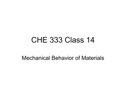 CHE 333 Class 13