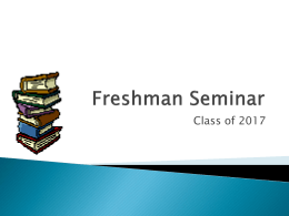 Freshman Seminar - Swampscott High School