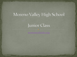 Moreno Valley High School Junior Class of 2013