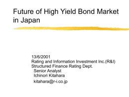 High yield Bond Market Future in Japan