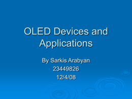 OLED Devices and Applications