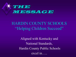 HARDIN COUNTY SCHOOLS “Helping Children Succeed”