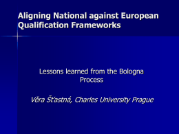 Aligning National against European Qualification Frameworks