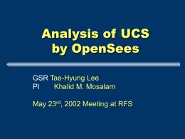 Analysis of LSA by OpenSees