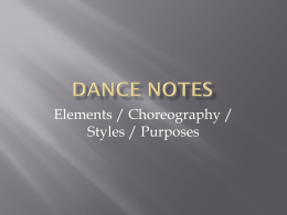 Three Elements of Dance