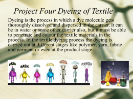 Project Three Dyeing of Textile
