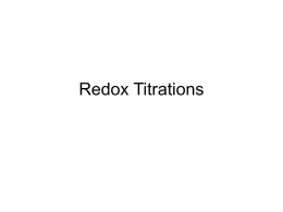 Redox Titrations - Dr Ashby's Chemistry Pages