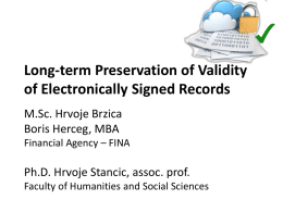 Long-term Preservation of Validity of Electronically