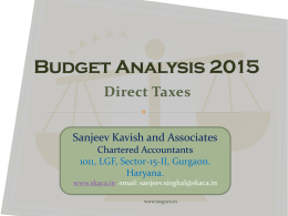 Budget Analysis 2013 - Tax Guru