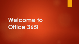 Welcome to Office 365!