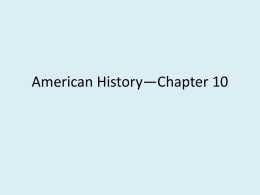 American History—Chapter 10