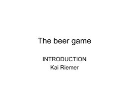 Folie 1 - Beer distribution game