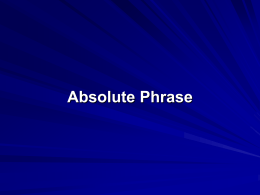 Absolute Phrase - qls