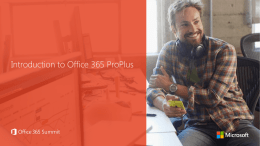 Office 365 ProPlus Deployment Track