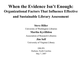 When the Evidence Isn&rsquo;t Enough: Organizational Factors