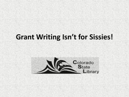 Grant Writing Isn’t for Sissies!