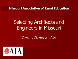 Hiring Architects and Engineers in Missouri