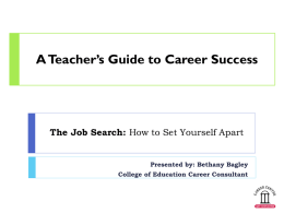 The Job Search - Career Center