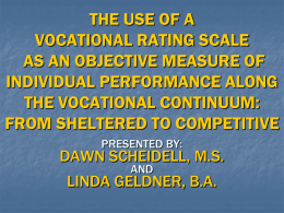 The Vocational Rating Scale